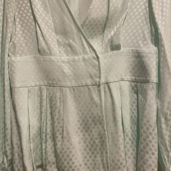 Something Navy Mint Wrap Peplum Blouse - Picture 3 of 10